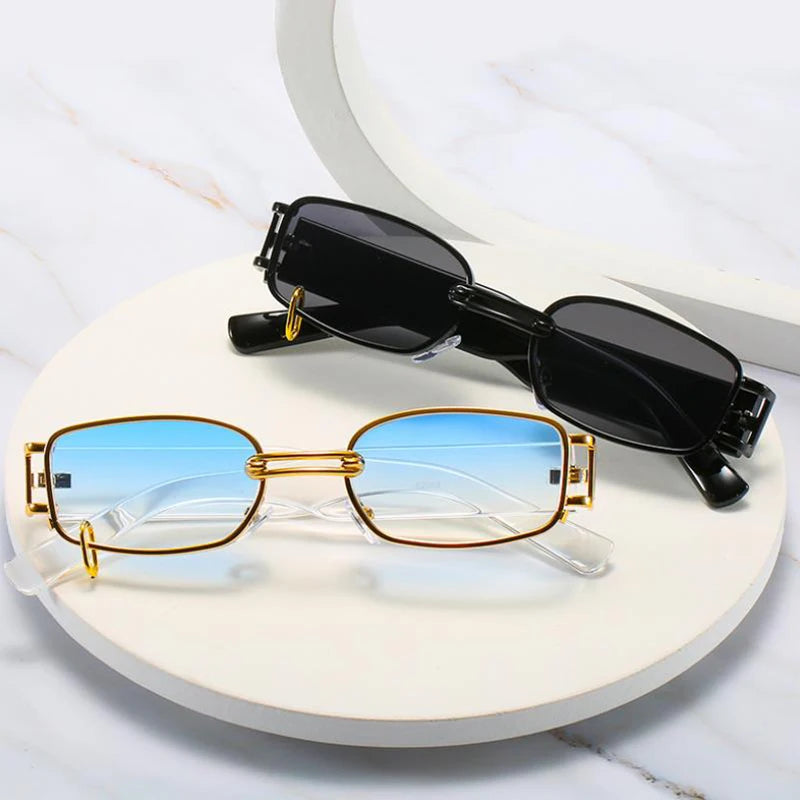 Vintage Small Rectangular Sunglasses Women Fashion Brand Designer Punk Sun Glasses Men Square Shades Female Glasses UV400