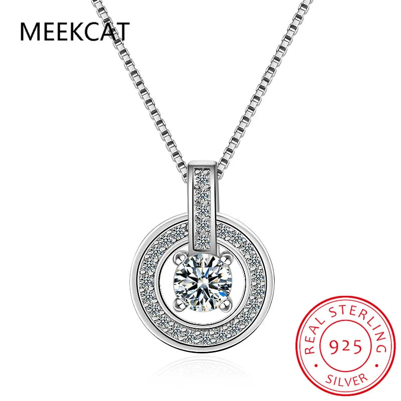 5CT AAA Zircon Necklace 14K Gold Plated 925 Sterling Silver Necklace Brilliant VVS Lab Diamond Necklace for Women Gift