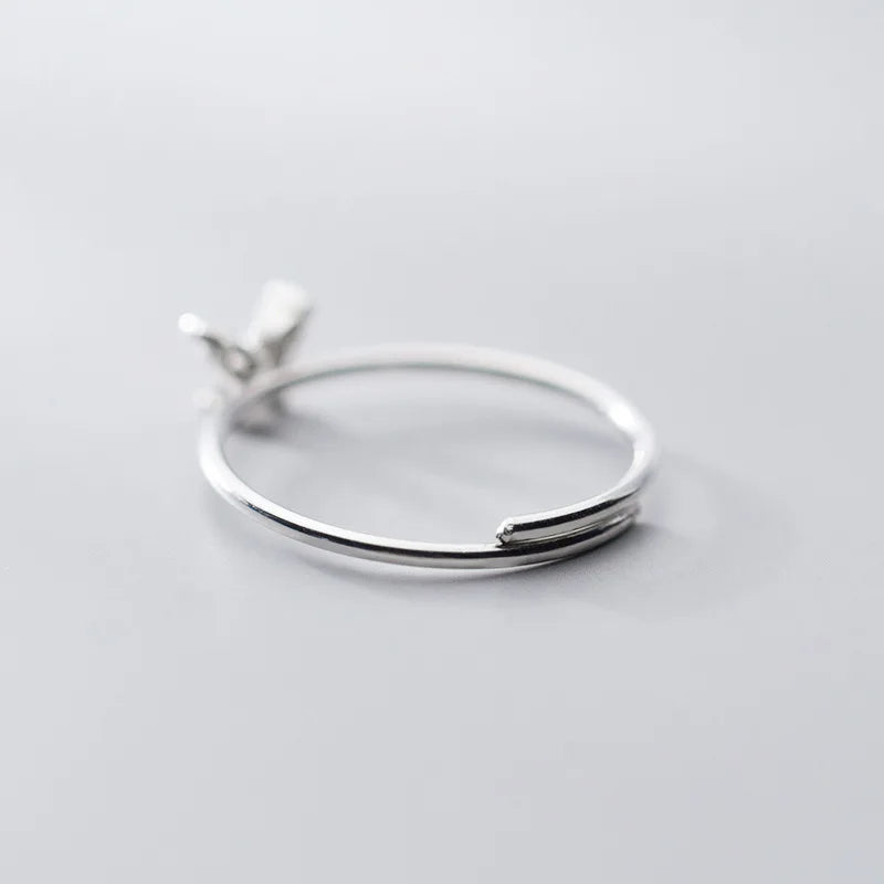 La Monada Butterfly Minimalist Finger Rings For Women 925 Silver Jewelry For Women Rings Adjustable Silver Ring 925 Women Korean