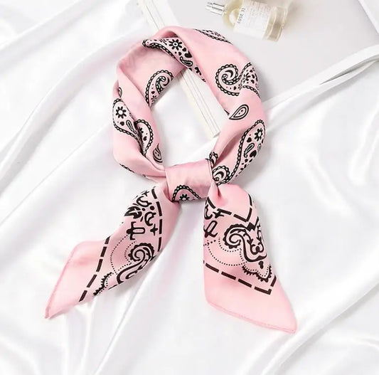 yishine New 70x70cm Casual Cashew Printed Satin Silk Scarf Female Women Fashion Style Head-Neck Soft Scarf for Girls