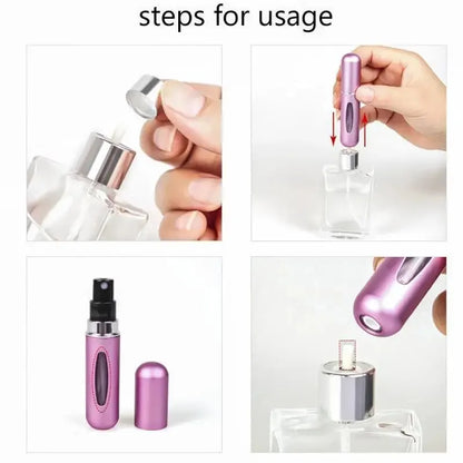 5ml Perfume Sub-bottles Bottom Filling High-end Portable Press Spray Small Spray Bottle Empty Bottle Sample Subpackaging Device