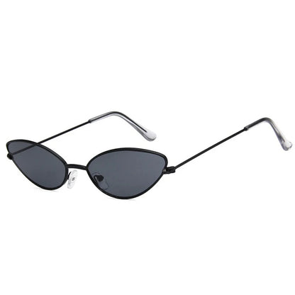 Sexy Small Frame Cat Eye Women's Sunglasses 2024 New Trendy Metal Sun Glasses Female Retro Shades Ladies Alloy Fashion Eyewear