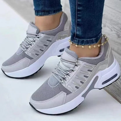 Fashion Woman Vulcanize Platform Casual Sneakers Women Flats Mesh Breathable Running Walking Shoes Chunky Summer Sports Shoe