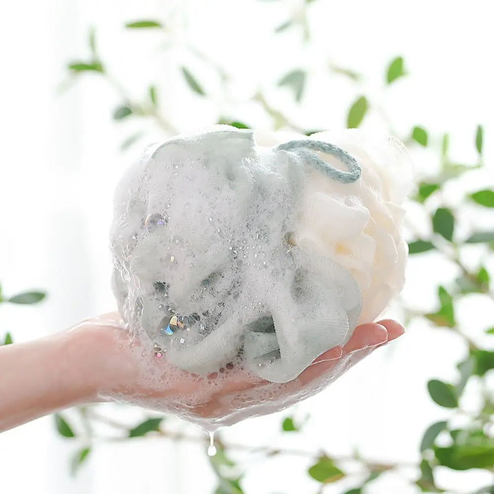 Soft Shower Mesh Foaming Sponge Body Scrub Exfoliating Back Brush Skin Cleaner Bath Bubble Ball Skin Care Bathing Accessories