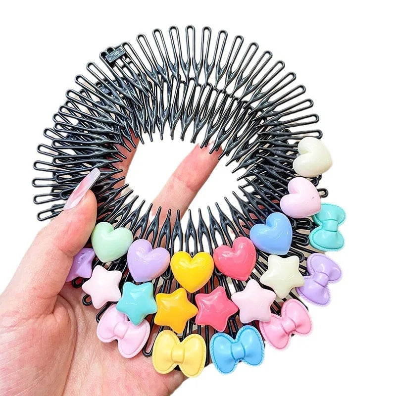 Fashion Children's Hairpins Little Girls Bangs Broken Hair Hairpins Girls Candy Color Sweet Cute Insert Comb Hair Accessories