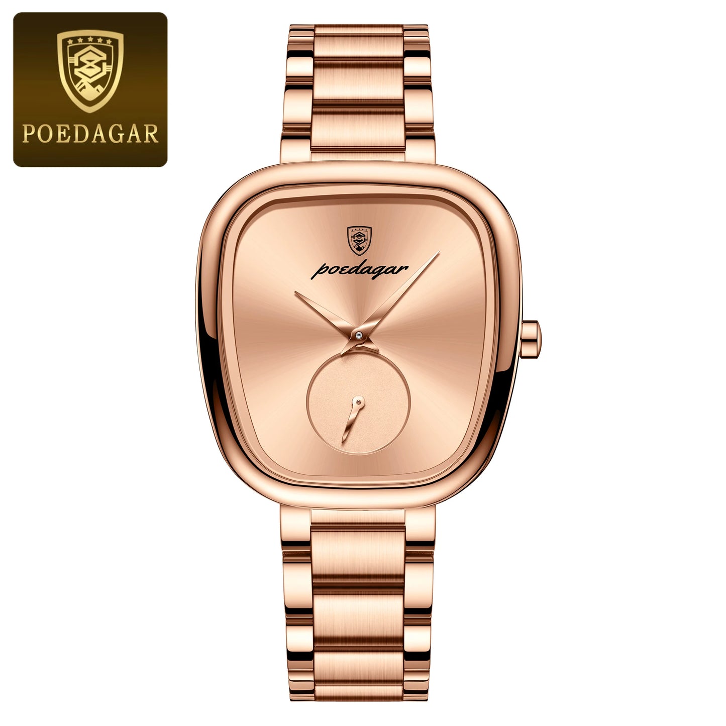 POEDAGAR Luxury Ladies Watch Stainless Steel Waterproof Quartz Watch for Woman High Quality Female Clock Elegant Women's Watches