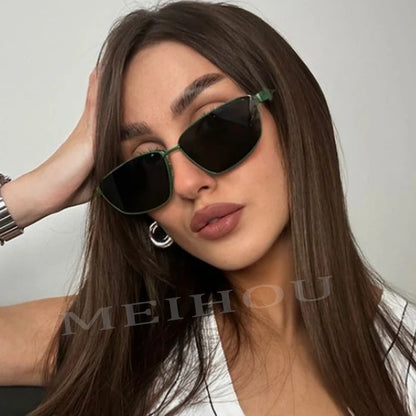 Metal Cat Eye Sunglasses Women 2024 New Small Frame Sun Glasses Female Brand Designer Retro Shades Fashion Eyewear Oculos De Sol