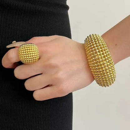 cuff bracelet New hollow ball metal bracelet fashion women simple gold jewelry couple set gift 2024 bracelet