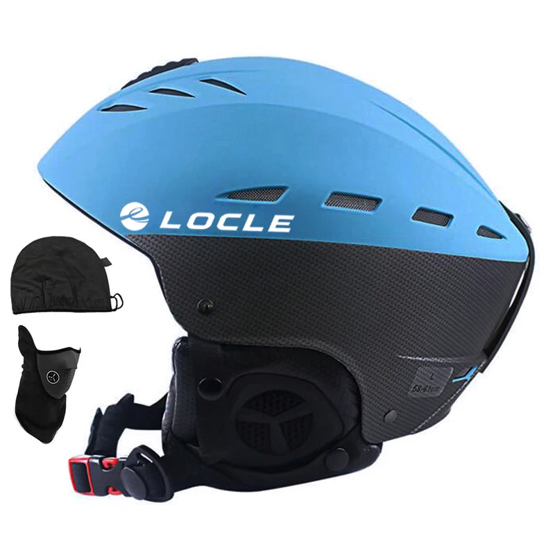 LOCLE Ski Helmet Men Women Children Kids CE Safety Winter Sports Snow Skiing Snowmobile Snowboard Skateboard Helmet Size 52-61cm