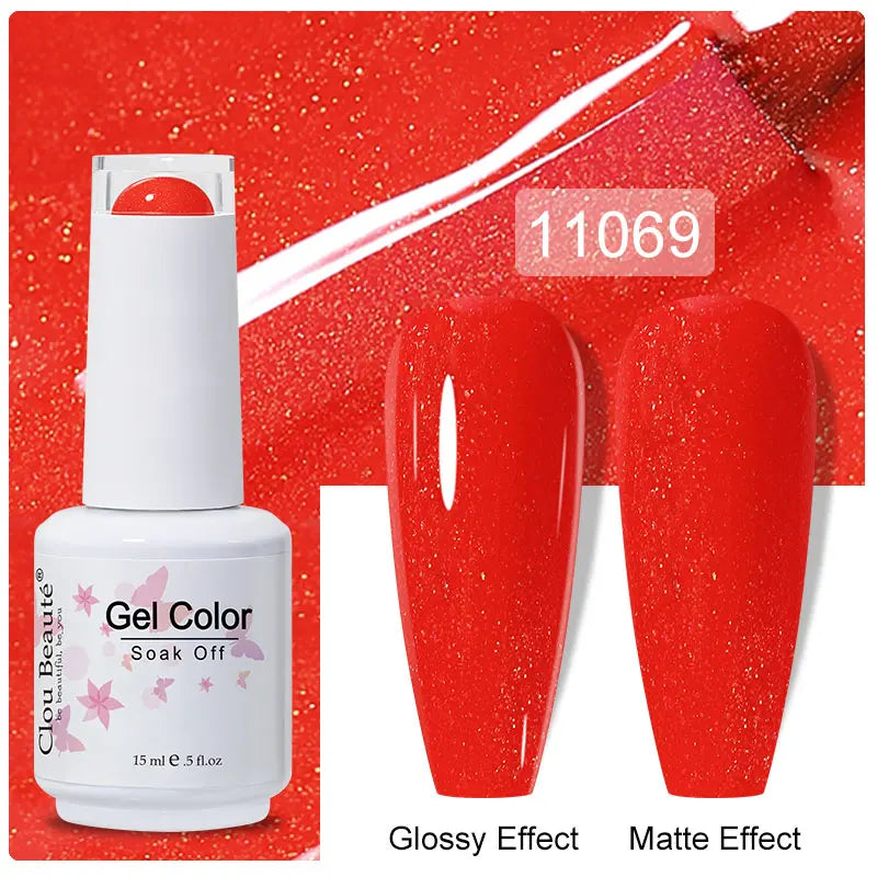 Clou Beaute Gel Nail Polish Pretty Color Salon Professional Sugar Nails Art Gels Varnish Soak Off UV LED 15ml Gel Polish Lacquer