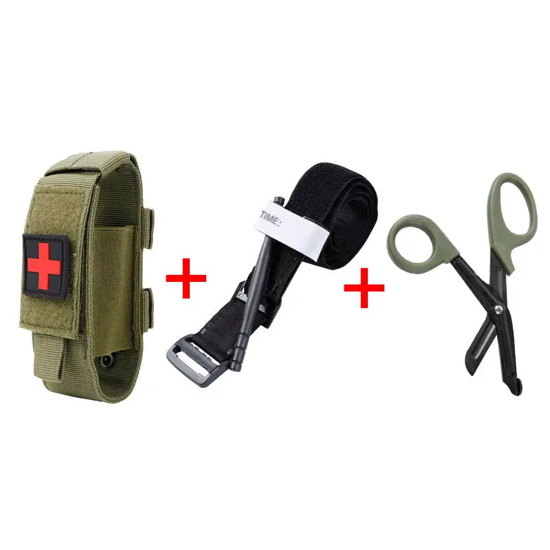 First Aid Kit Tourniquet Molle Survival Set Pouch Nursing Holder Scissors Bag Outdoor Equipment spinning