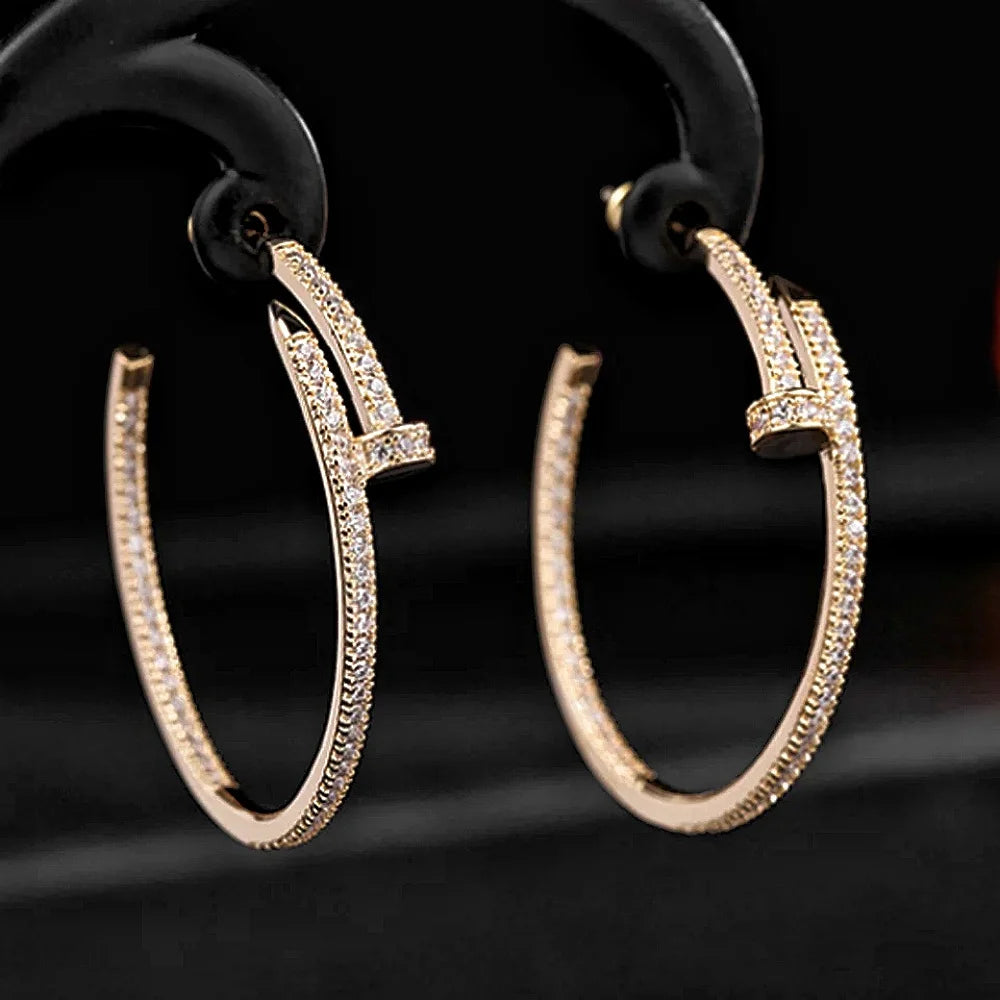 New High-end Pavé Zircon Earrings For Women Party Earrings High-end Jewelry Earrings Accessories Valentine's Day Gift