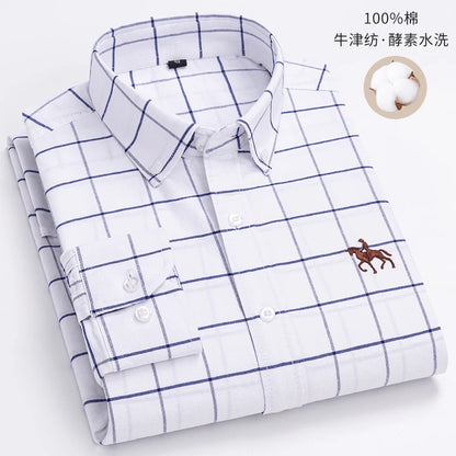 100% Cotton Oxford Men's Shirt Long Sleeve