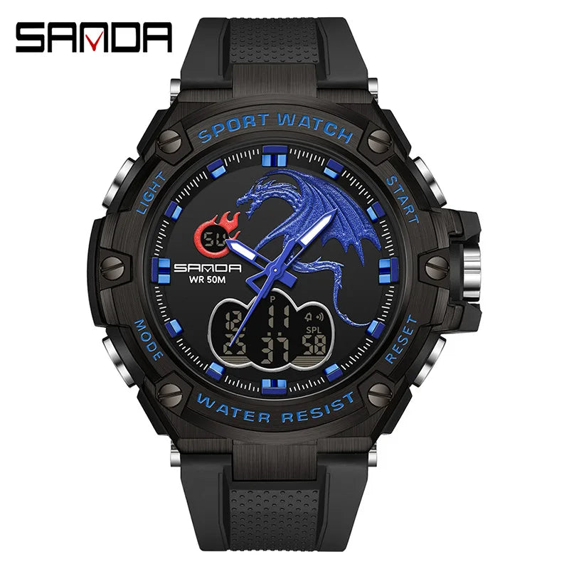 New Luxury Brand Fashion Watch Men's LED Digital Watch G outdoor professional waterproof military sports watch relojes hombre