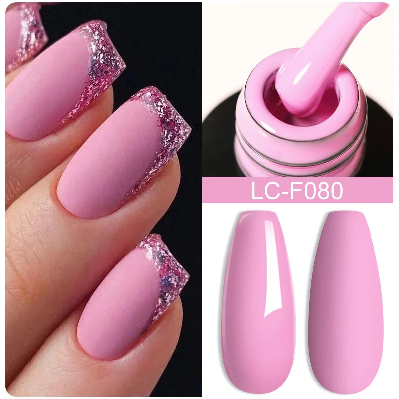 LILYCUTE 8ML Clear White Pink Non Stick Hand Solid Extension Gel Nail Polish