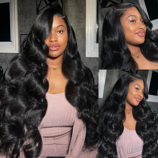 250 Density 30 Inch HD Transparent 13x4 13x6 Pre Plucked Body Wave Lace Frontal Wig Human Hair Brazilian Hair Wig Women