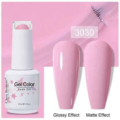 Clou Beaute Gel Nail Polish Pretty Color Salon Professional Sugar Nails Art Gels Varnish Soak Off UV LED 15ml Gel Polish Lacquer