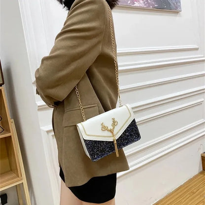 2024 Trendy Shoulder Bags Small Square Messenger Bag Women  Female Handbag Phone Purse Pu Leather Crossbody Flap Bag