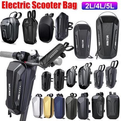 Electric Scooter Front Bag Waterproof Folding EVA Hard Shell Bags Bicycle Handlebar Hanging Bag Carry Bag Storage Accessories