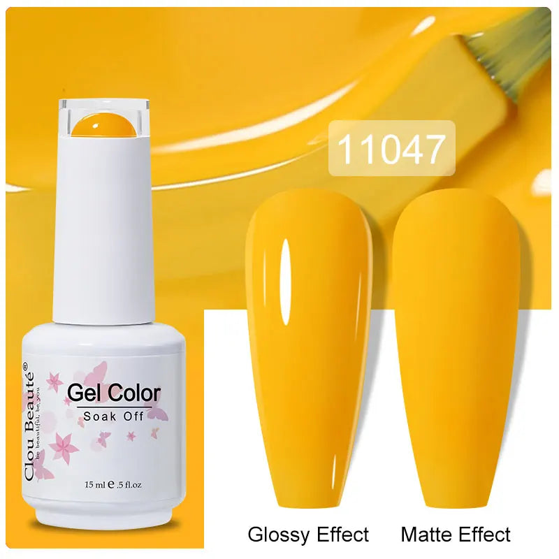 Clou Beaute Gel Nail Polish Pretty Color Salon Professional Sugar Nails Art Gels Varnish Soak Off UV LED 15ml Gel Polish Lacquer