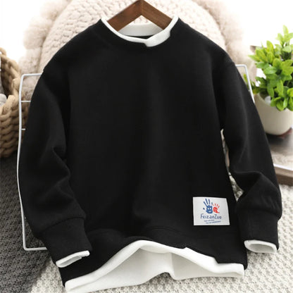 Boys Hoodies Sweatshirts Cotton Tops Outwear 2023 Fashion Spring Autumn Windproof Kids Teenagers Children's Clothing