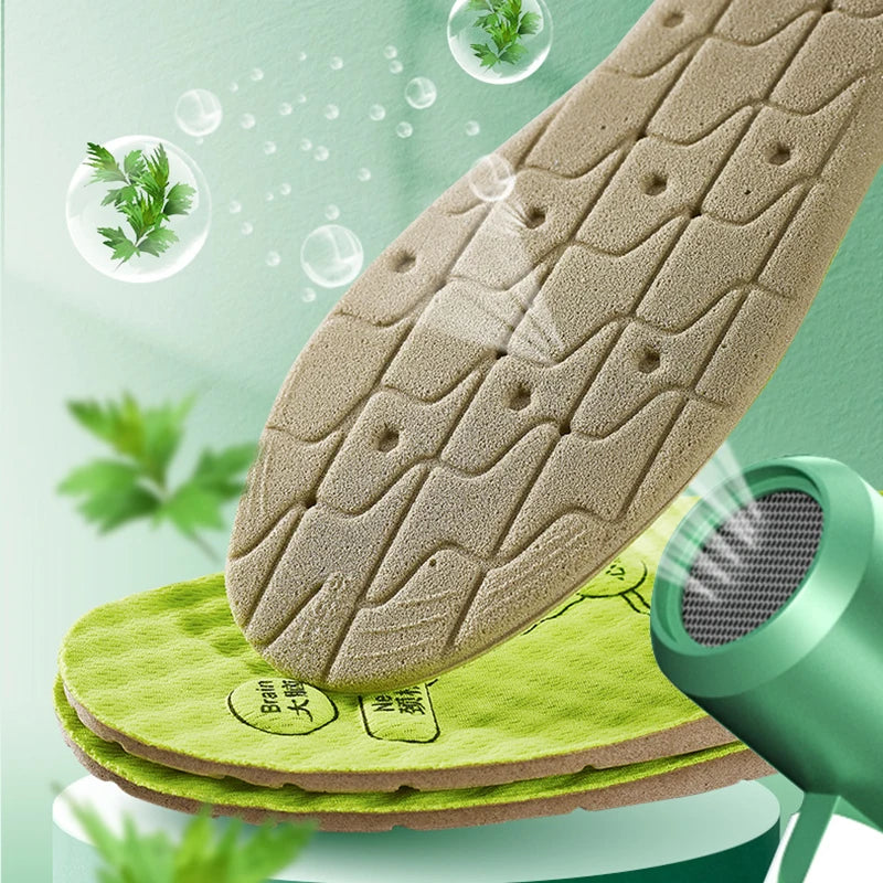 Foot Acupressure Insoles For Shoes Sole Sweat absorbing Deodorant Insole Breathable Running Insoles For Feet