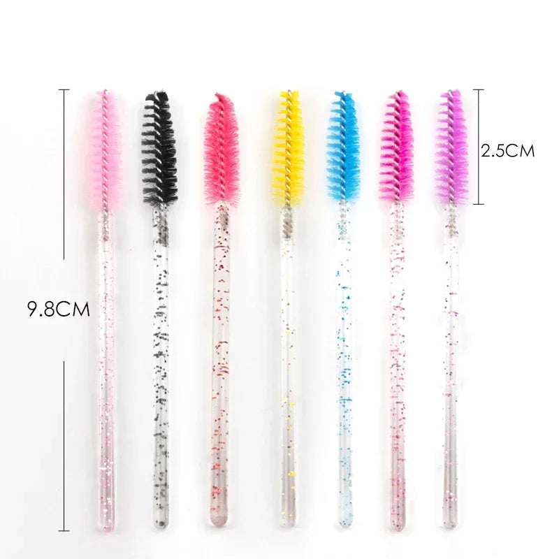 Wholesale 50Pcs Eyelash Brushes Makeup Brushes Disposable Mascara Wands Applicator Spoolers  Lashes Cosmetic Brush Makeup Tools