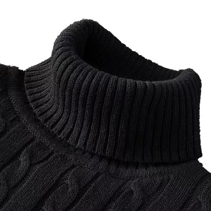 New Winter Warm Turtleneck Sweater Casual Men's Rollneck Warm Knitted Sweater Keep Warm Men Jumper  Knit Woolen Sweater