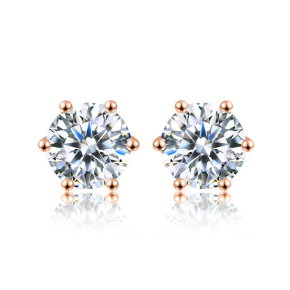 DW 0.5ct-2ct D Color Certified Moissanite Stud Earrings