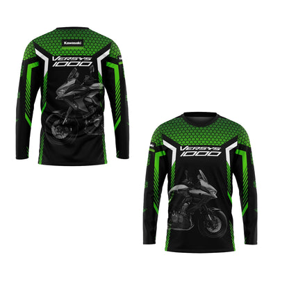 Kawasaki Motorcycle Racing Men T-shirt Long Sleeve Spring Autumn Women Tee Shirts 2024 New Sports Children Long sleeved T-shirt