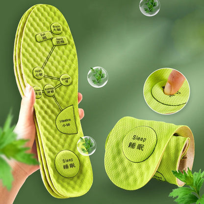 Foot Acupressure Insoles For Shoes Sole Sweat absorbing Deodorant Insole Breathable Running Insoles For Feet