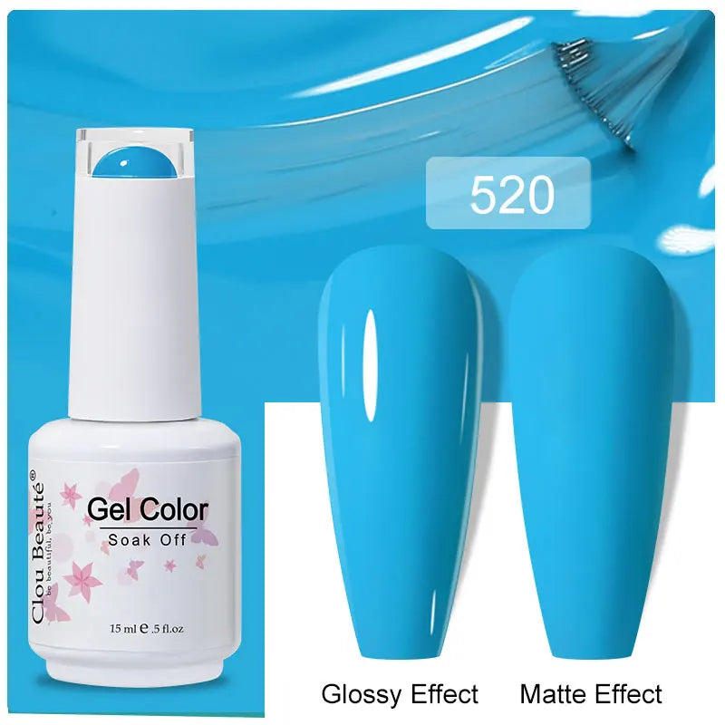 Clou Beaute Gel Nail Polish Pretty Color Salon Professional Sugar Nails Art Gels Varnish Soak Off UV LED 15ml Gel Polish Lacquer