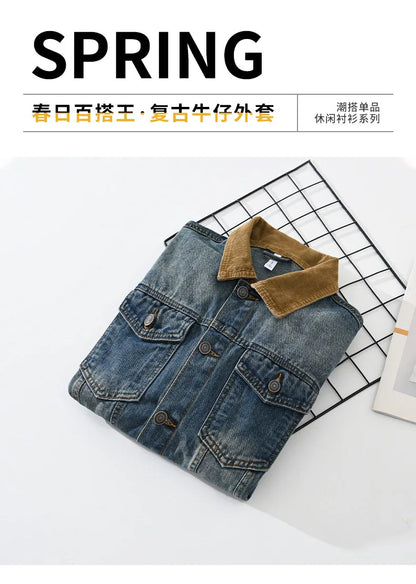 Patchwork Denim Jackets for Men