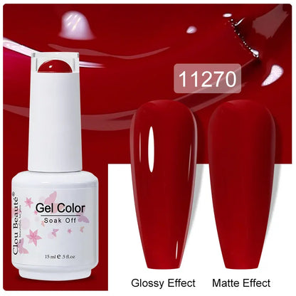 Clou Beaute Gel Nail Polish Pretty Color Salon Professional Sugar Nails Art Gels Varnish Soak Off UV LED 15ml Gel Polish Lacquer