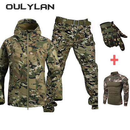 Men's Tactical Set Warm Shark Skin