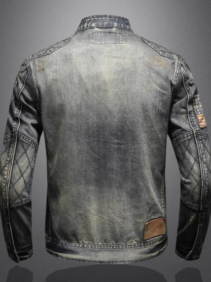 denim jacket trendy retro fashion