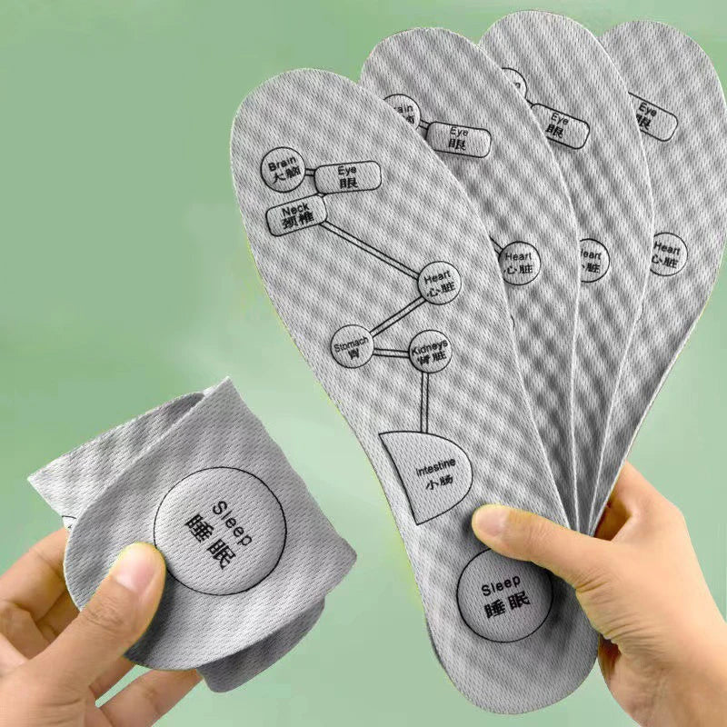 Foot Acupressure Insoles For Shoes Sole Sweat absorbing Deodorant Insole Breathable Running Insoles For Feet