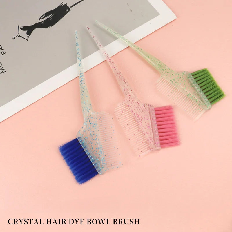 Crystal Clear Hair Dyeing Bleaching Brush and Sets Pro Salon Hairdresser Coloring Mixing Tools Hair Styling Supply Peluqueria