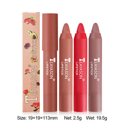 Nude Velvet Matte Lipstick Long Lasting Waterproof Color Rendering Non-stick Cup Lipstick Pens Lips Liner Pencil Woman Cosmetics