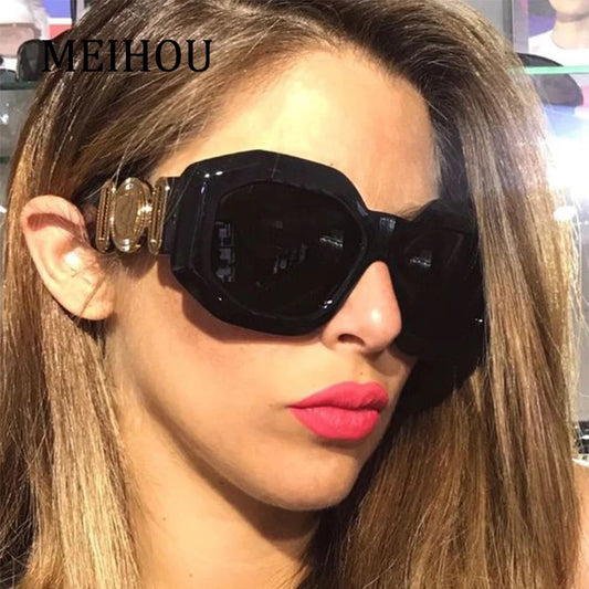 Oval Women's Sunglasses Fashion Brand Oversized Summer Vintage Sun Glasses UV400 Protection Eyewear