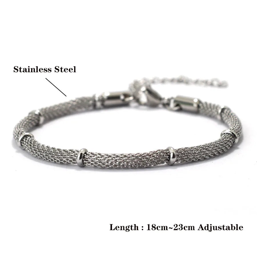 Unique  Stainless Steel Chain Link Bracelet Handmade