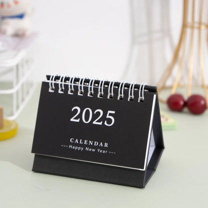 2025 Simple Style English Mini Desk Calendar Desktop Display Portable Calendar Desktop Decoration Handmade Diary