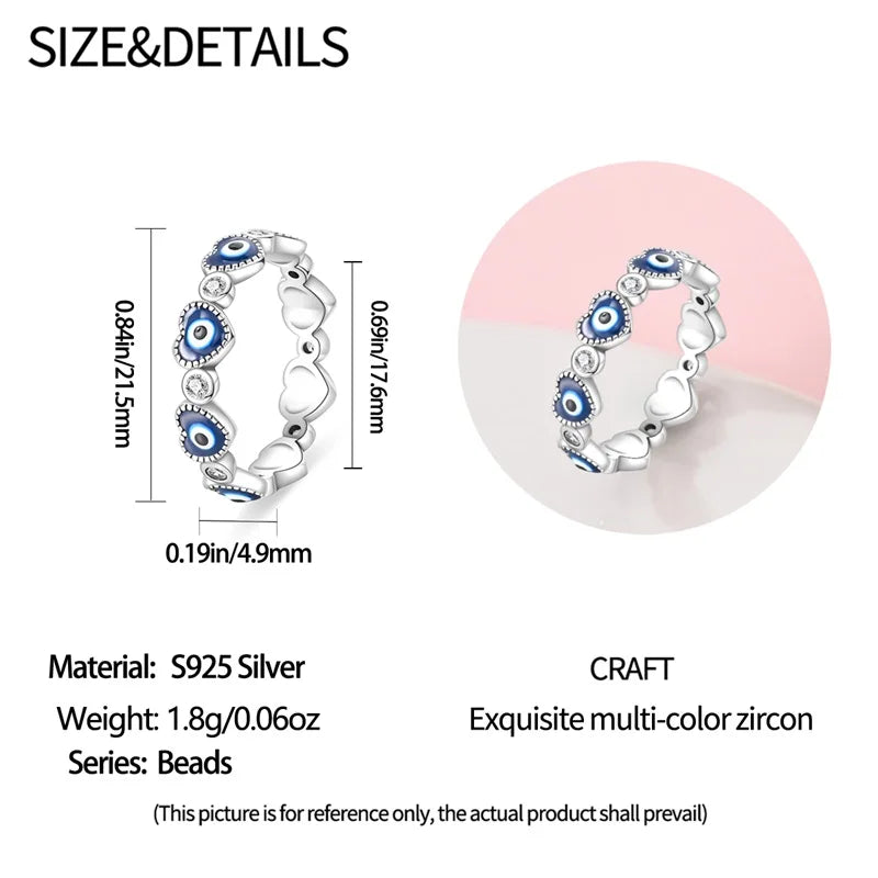 Hot Sale S925 Sterling Silver Rings For Women Fashion Retro Style Ring Magic Eye Ring Making Jewelry Gift Party Engagement New