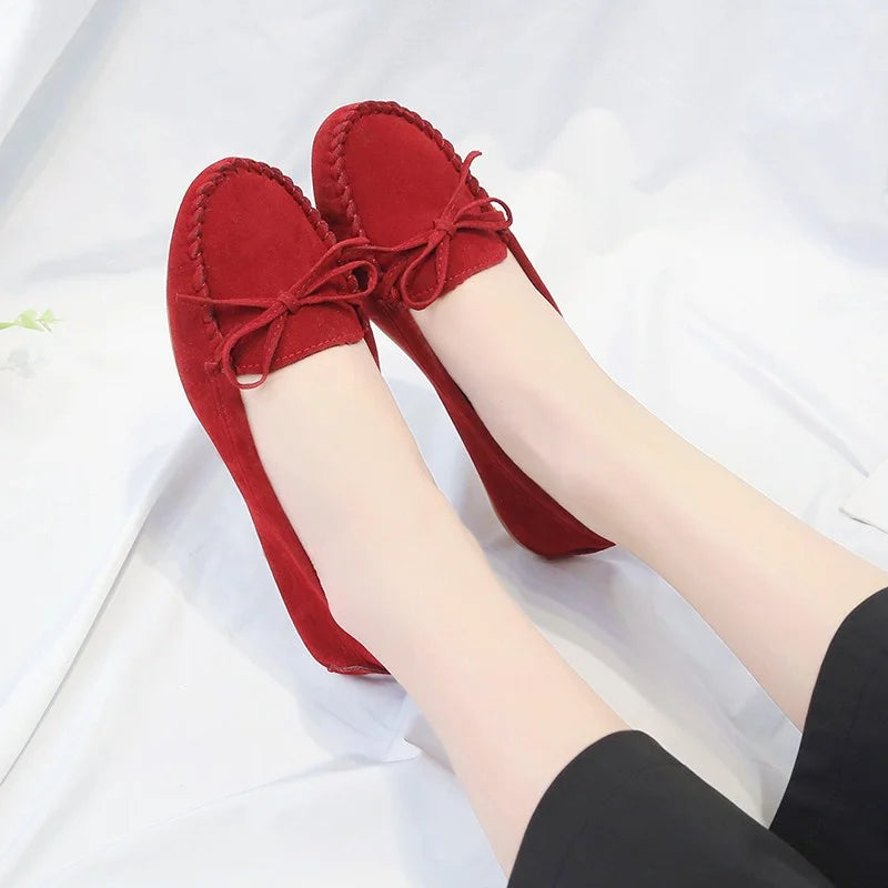 Women Shoes Slip on Loafers for Ballet Flats Women Suede Casual Sneakers Zapatos Mujer Flat Shoes for Mom Fashion Shoes