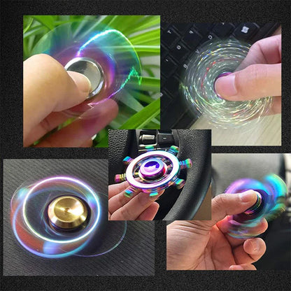 EDC Fidget Spinner Metal Toy Rainbow Spiner R118 Hand Spinner Toys Adult Relieves Stress Children Raytheon Mushroom 60-65mm