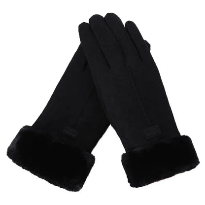 New Fashion Gloves Autumn Winter Cute Furry Warm Mitts Full Finger Mittens Women Outdoor Sport Female Gloves Screen