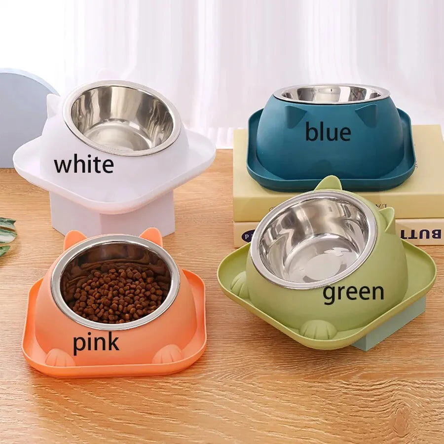 Fun Shaped Anti Tipping Cat Bowl With Added Water to Prevent Ants