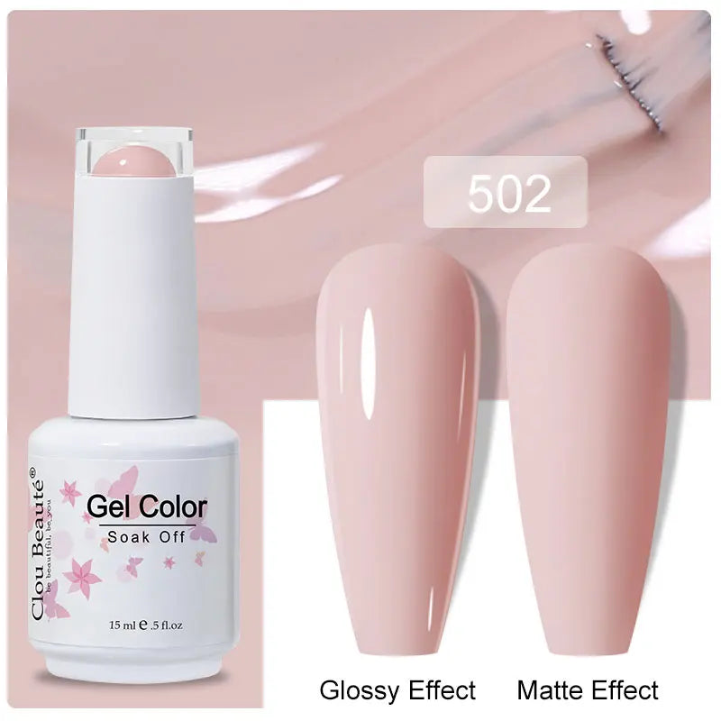 Clou Beaute Gel Nail Polish Pretty Color Salon Professional Sugar Nails Art Gels Varnish Soak Off UV LED 15ml Gel Polish Lacquer