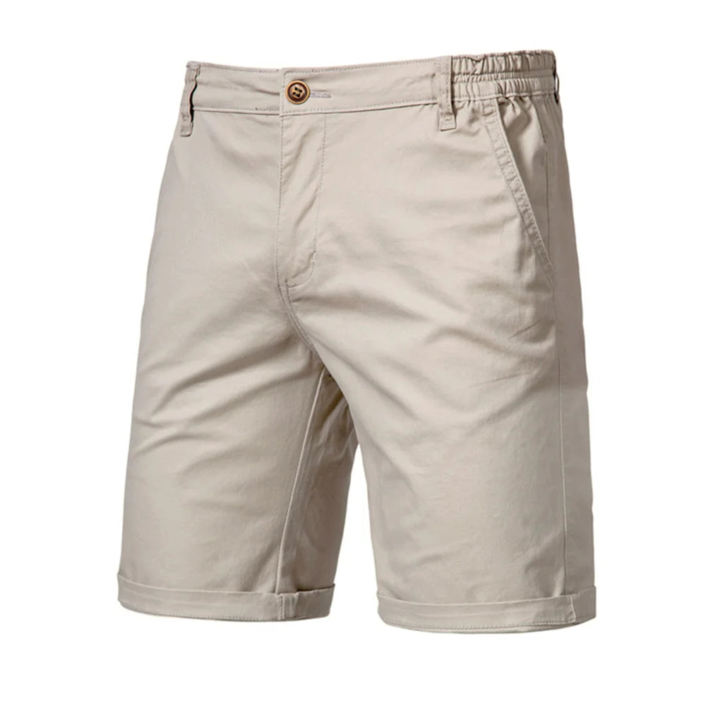 100% Cotton Solid Casual Shorts