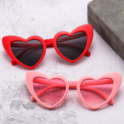 Vintage Heart Kids Sunglasses Baby Boys Girls Love Frame Sun Glasses Children Infant UV400 Eye Protection Stylish Glasses 2024